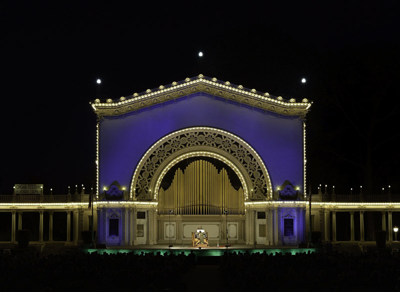 Organ Pavilion in blue